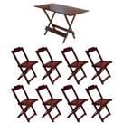 Conjunto Mesa de Madeira Dobravel 120x70 Imbuia 8 Cadeiras Conjunto Mesa de Madeira Dobravel 120x70 Imbuia 8 Cadeiras