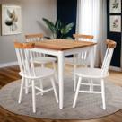 Conjunto Mesa de Madeira Milena 80x80 com 4 Cadeiras Milena