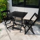 Conjunto Mesa Dobrável 70x70 MDF com 2 Cadeiras Conjunto Mesa Dobrável 70x70 MDF com 2 Cadeiras