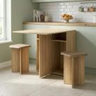 Conjunto Mesa Dobrável com 2 Banquetas BA500 Mel Conjunto Mesa Dobrável com 2 Banquetas BA500 Mel