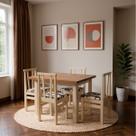 Conjunto Mesa e Cadeiras 4 Lugares Madeira Maciça Sala Jantar Cozinha Copa Compacta Kit Completo