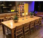 Conjunto Mesa e Cadeiras Rústicas Made Wood com 12 Cadeiras