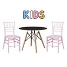 Conjunto Mesa Eames 60cm + 2 Cadeiras Tiffany Infantil Espaço Kids Quarto Brinquedoteca - La Mobilia Conjunto Mesa Eames 60cm + 2 Cadeiras Tiffany Infantil Espaço Kids Quarto Brinquedoteca - La Mobilia