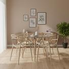 Conjunto Mesa Eames Vidro 90cm + 4 Cadeiras Allegra Seat&Co Conjunto Mesa Eames Vidro 90cm + 4 Cadeiras Allegra Seat&Co