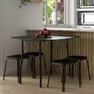 Conjunto Mesa Extensível com 4 Banquetas Preto Carraro