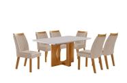 Conjunto Mesa Firenze 6 Cadeiras Dara LJ Móveis