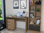Conjunto Mesa, Gaveteiro e Livreiro Home Office B31 Linha B's Emovell