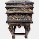 Conjunto Mesa Indiana Retangular Entalhada Decoração