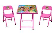 Conjunto Mesa Infantil com 2 Cadeiras Dobrável Açomix Conjunto Mesa Infantil com 2 Cadeiras Dobrável Açomix