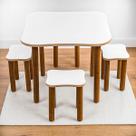 Conjunto Mesa Infantil Com 4 Bancos Mesa Kids Bordas Arredondadas