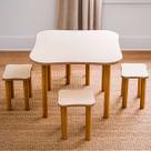 Conjunto Mesa Infantil Com 4 Bancos Para Atividades Brincadeiras