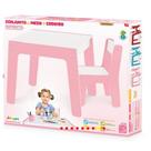 Conjunto Mesa Infantil Em Madeira Com Cadeira Rosa Junges