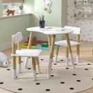 Conjunto Mesa Infantil Orgânica 60cm com 2 Cadeiras - Rede Móveis Conjunto Mesa Infantil Orgânica 60cm com 2 Cadeiras - Rede Móveis
