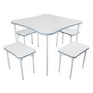 Conjunto Mesa Infantil para Atividades + 4 banquinhos Luna Conjunto Mesa Infantil para Atividades + 4 banquinhos Luna