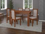 Conjunto Mesa Jantar + 6 Cadeiras Em Madeira Maciça Letícia Conjunto Mesa Jantar + 6 Cadeiras Em Madeira Maciça Letícia