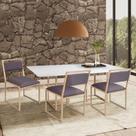 Conjunto Mesa Jantar Macapá Com Cadeira Samambaia