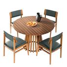 Conjunto Mesa Jantar Ripada + 04 Cadeiras Maya Verniz Avelã - 72183 Conjunto Mesa Jantar Ripada + 04 Cadeiras Maya Verniz Avelã - 72183