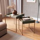 Conjunto Mesa Lateral Columbia 55cm 45cm X 60cm Verde Verti
