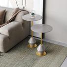 Conjunto Mesa Lateral de Canto Asti 65x40x40cm