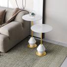 Conjunto Mesa Lateral de Canto Asti 65x40x40cm
