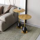 Conjunto Mesa Lateral de Canto Asti 65x40x40cm