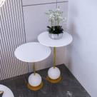Conjunto Mesa Lateral de Canto Milão 40x40x60cm