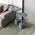 Conjunto Mesa Lateral de Canto Parma 65cm X 40cm X 40cm