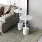 Conjunto Mesa Lateral de Canto Parma 65cm X 40cm X 40cm