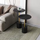 Conjunto Mesa Lateral de Canto Parma Metal 65cm X 40cm X 40 Cm