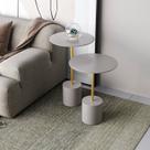 Conjunto Mesa Lateral de Canto Parma Metal 65cm X 40cm X 40 Cm