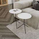 Conjunto Mesa Lateral de Canto Pugly 55x40x40cm