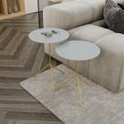 Conjunto Mesa Lateral de Canto Pugly 55x40x40cm