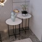 Conjunto Mesa Lateral de Canto Rome 57cm X 45cm X 45cm