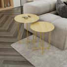 Conjunto Mesa Lateral de Canto Rome 57cm X 45cm X 45cm