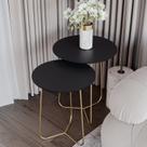 Conjunto Mesa Lateral de Canto Trude 55cm X 45cm X 45cm
