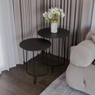Conjunto Mesa Lateral de Canto Trude 55cm X 45cm X 45cm