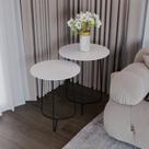 Conjunto Mesa Lateral de Canto Trude 55cm X 45cm X 45cm