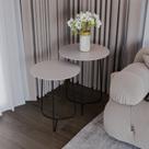 Conjunto Mesa Lateral de Canto Trude 55cm X 45cm X 45cm