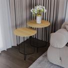 Conjunto Mesa Lateral de Canto Trude 55cm X 45cm X 45cm