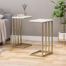 Conjunto Mesa Lateral em Metal Riade Sala de Estar