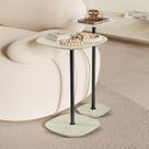 Conjunto Mesa Lateral Florença Alta e Baixa - Lf 049 Branco Off White/Preto