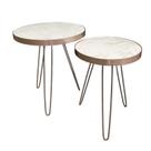 Conjunto Mesa Lateral Siena Marmorizado Conjunto Mesa Lateral Siena Marmorizado