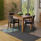 Conjunto Mesa Madeira Maciça Marin Brasil 4 Cadeiras Safira Preta Tramontina