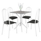Conjunto Mesa Málaga 4 Cadeiras Alicante Tubular - Fabone