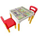Conjunto Mesa Mesinha Infantil Com 2 Cadeiras Escolar Plástica Camaleão