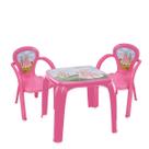 Conjunto Mesa Mesinha Infantil Com Duas Cadeiras