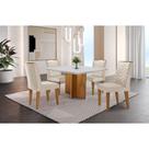 Conjunto Mesa Olímpia 90cm Em Mdf 4 Cadeiras off White