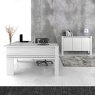 Conjunto Mesa para Computador e Balcão 2 Portas para Escritório Branco - FdECOR Conjunto Mesa para Computador e Balcão 2 Portas para Escritório Branco - FdECOR