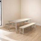 Conjunto Mesa para Refeitório 10 Lugares com Bancos Separado