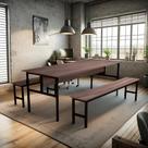 Conjunto Mesa para Refeitório 8 Lugares com Bancos Separado